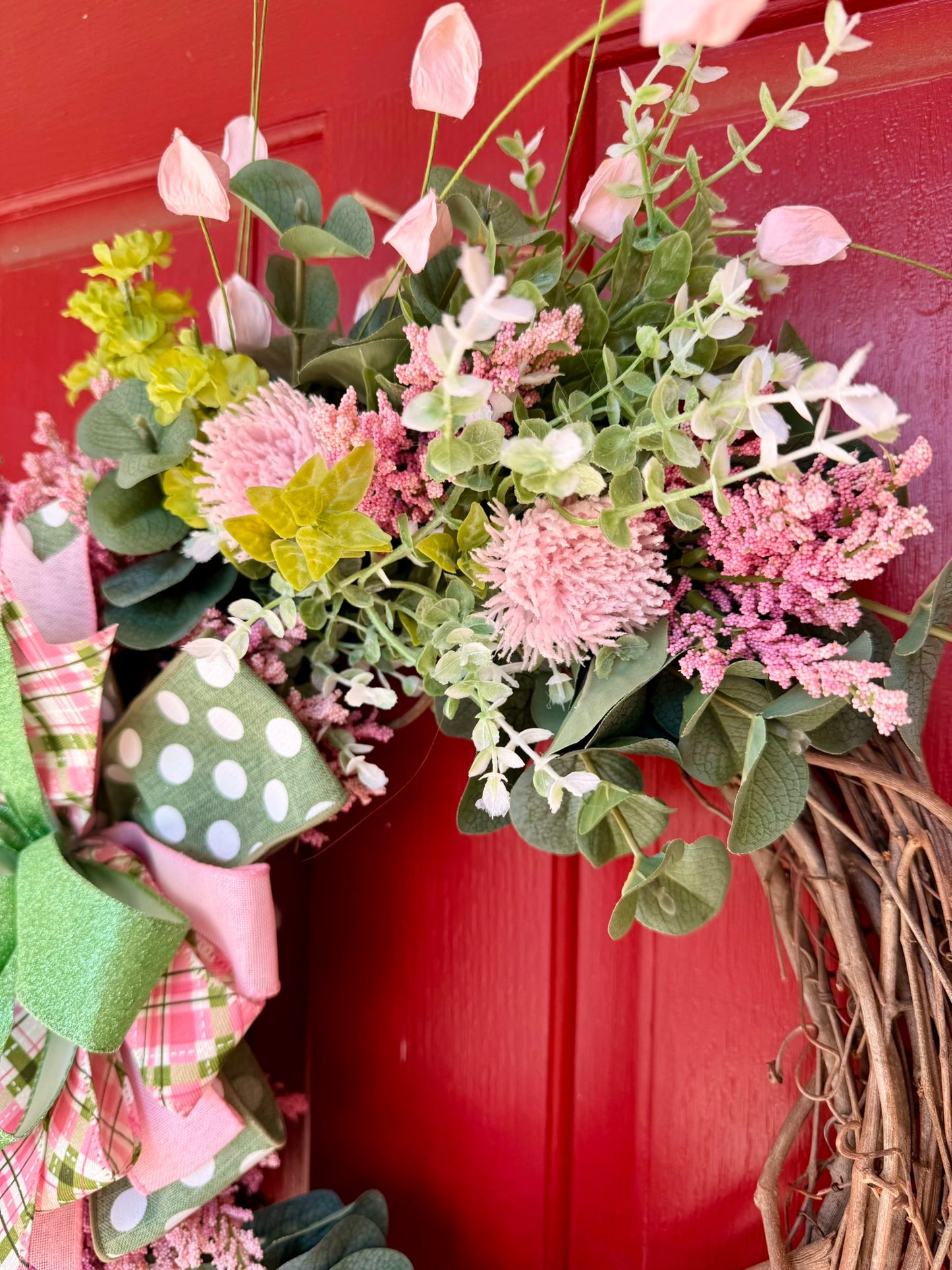 Handcrafted Grapevine Wreath for Spring/Summer