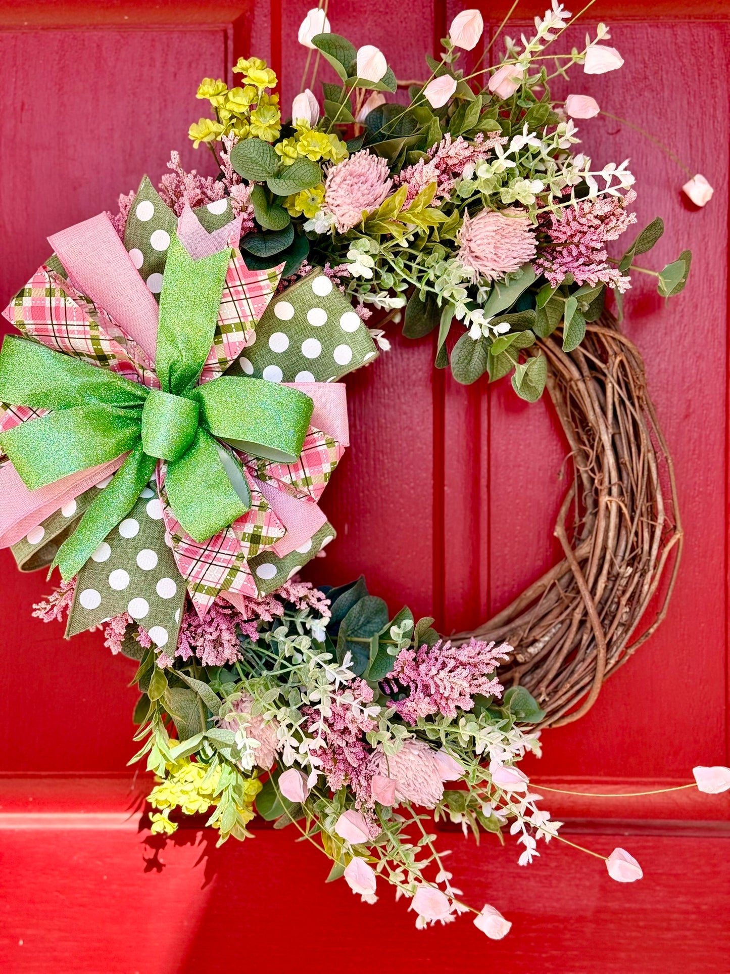 Handcrafted Grapevine Wreath for Spring/Summer